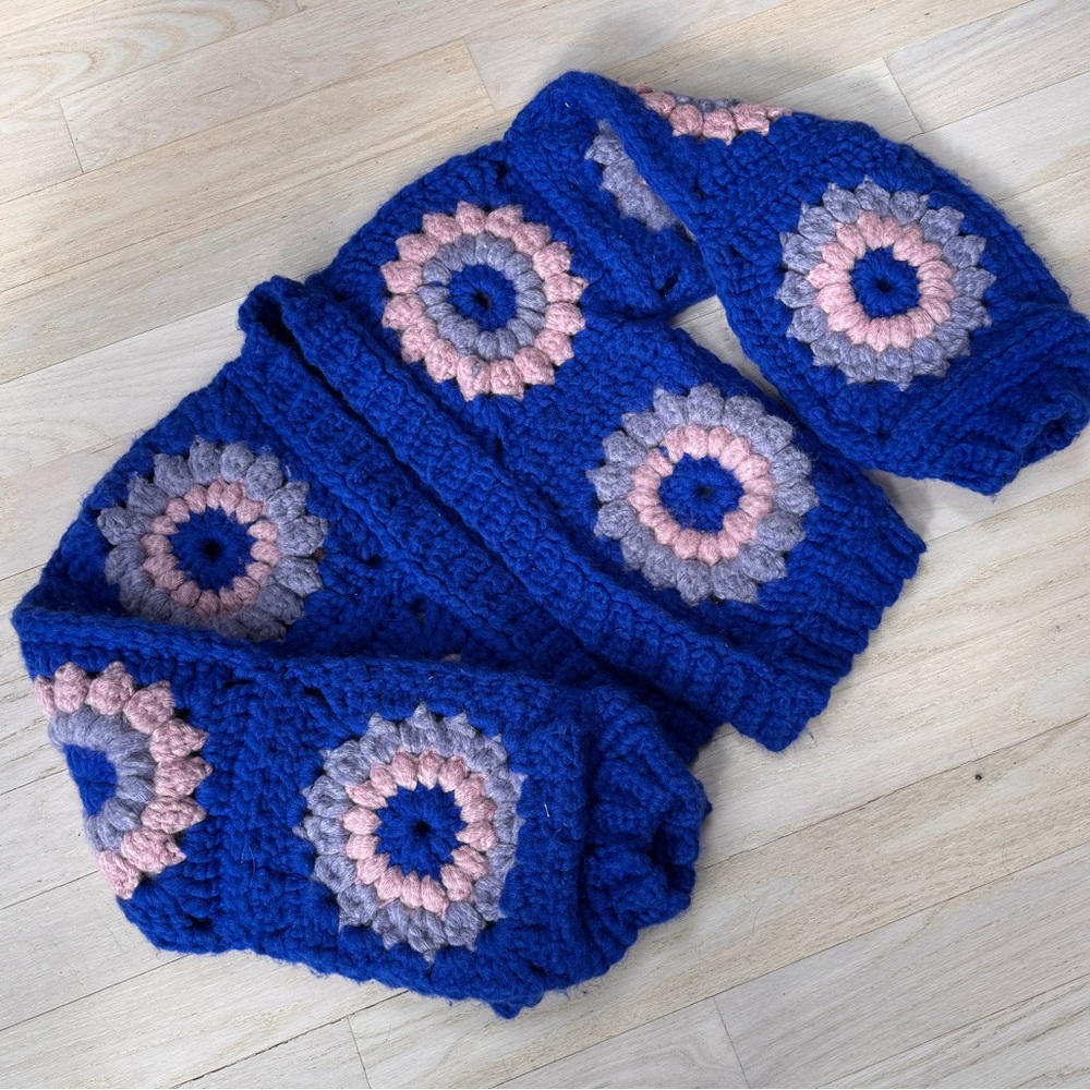 Chunky Knit Crochet Cardigan - Handmade
